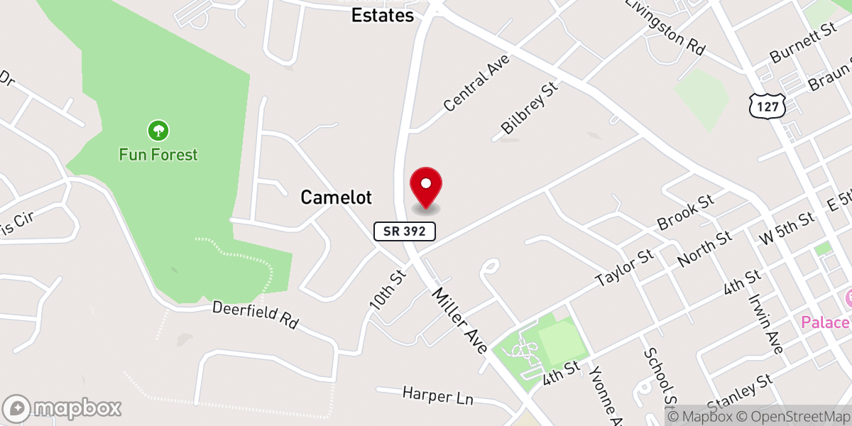 Map showing location of Cornerstone Baptist Church