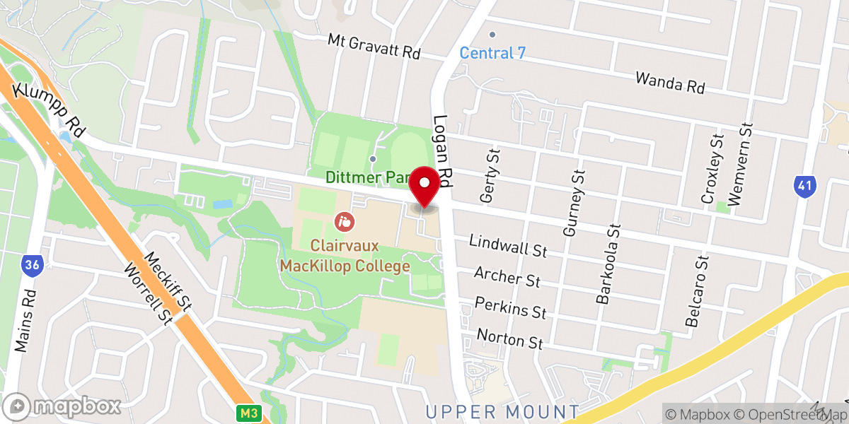 Map showing location of St Bernard's Catholic Church