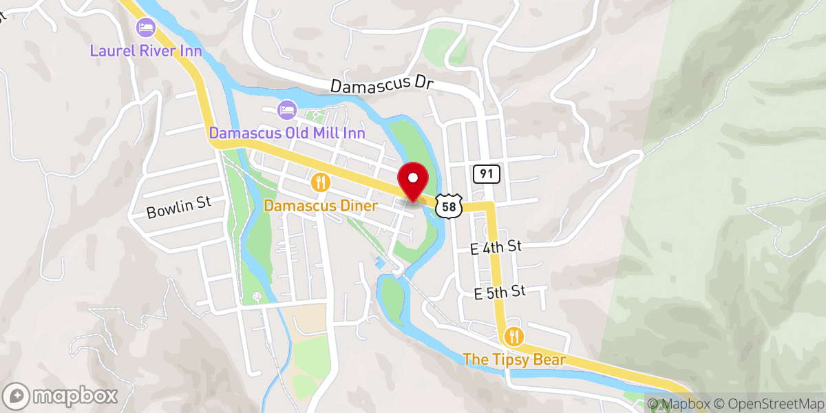 Map showing location of First Baptist Church