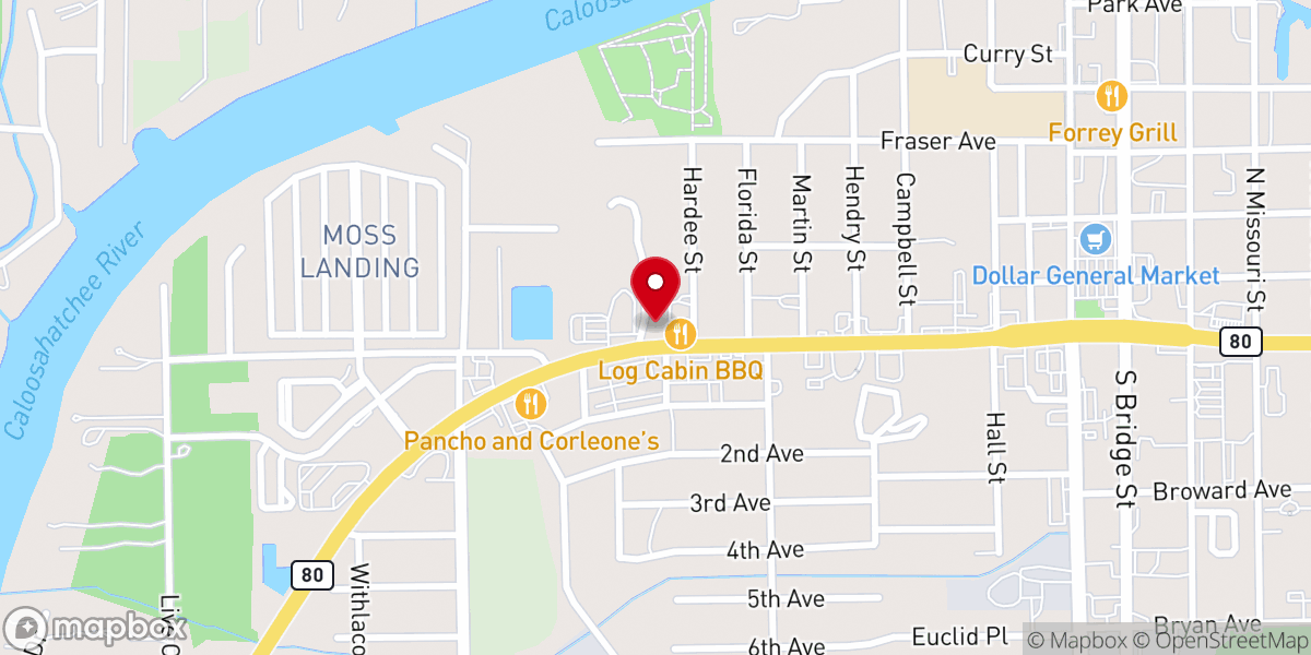 Map showing location of Oscar Aguero Ministries