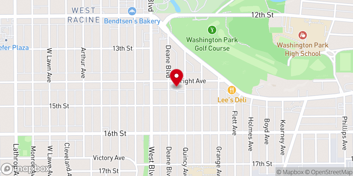 Map showing location of Atonement Lutheran Church
