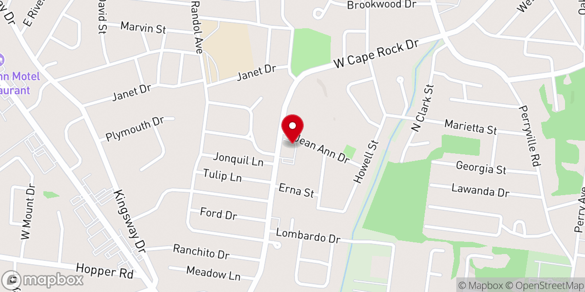 Map showing location of Maple United Methodist Church