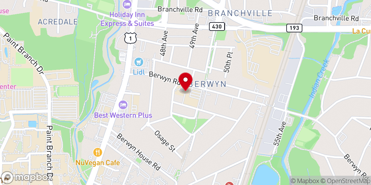 Map showing location of Holy Redeemer Church