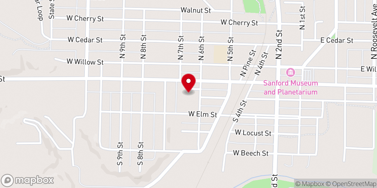 Map showing location of Ecumenical Institute for Clinical Pastoral Education