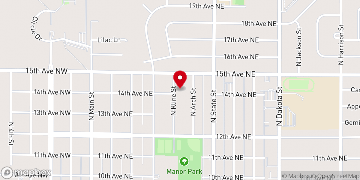 Map showing location of St Mark's Episcopal Church