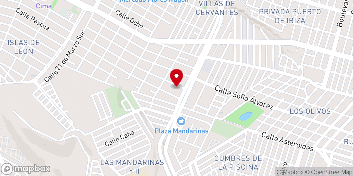 Map showing location of Misión Bautista