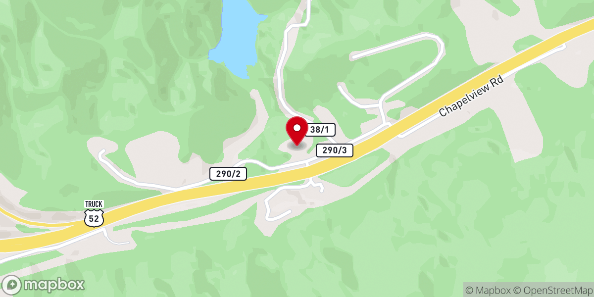 Map showing location of Thompson Chapel United Methodist Church