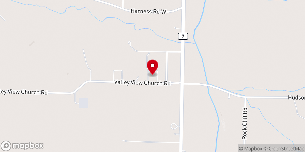 Map showing location of Harrison Faith Church (formerly, Faith Assembly of God Church)