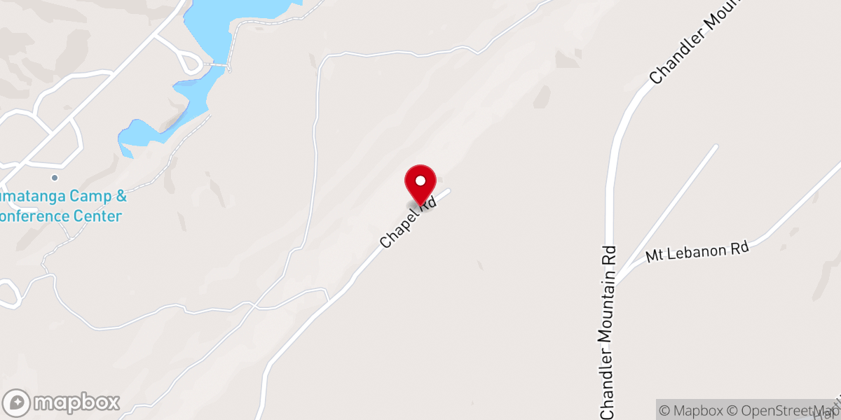 Map showing location of Creel Memorial Chapel