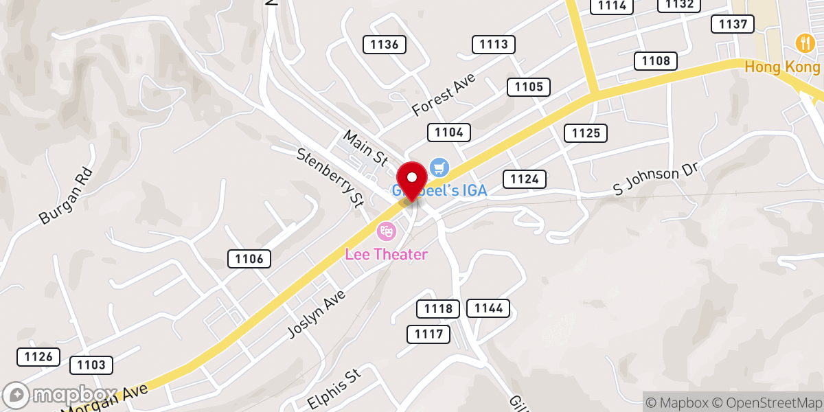 Map showing location of Grace Baptist Church