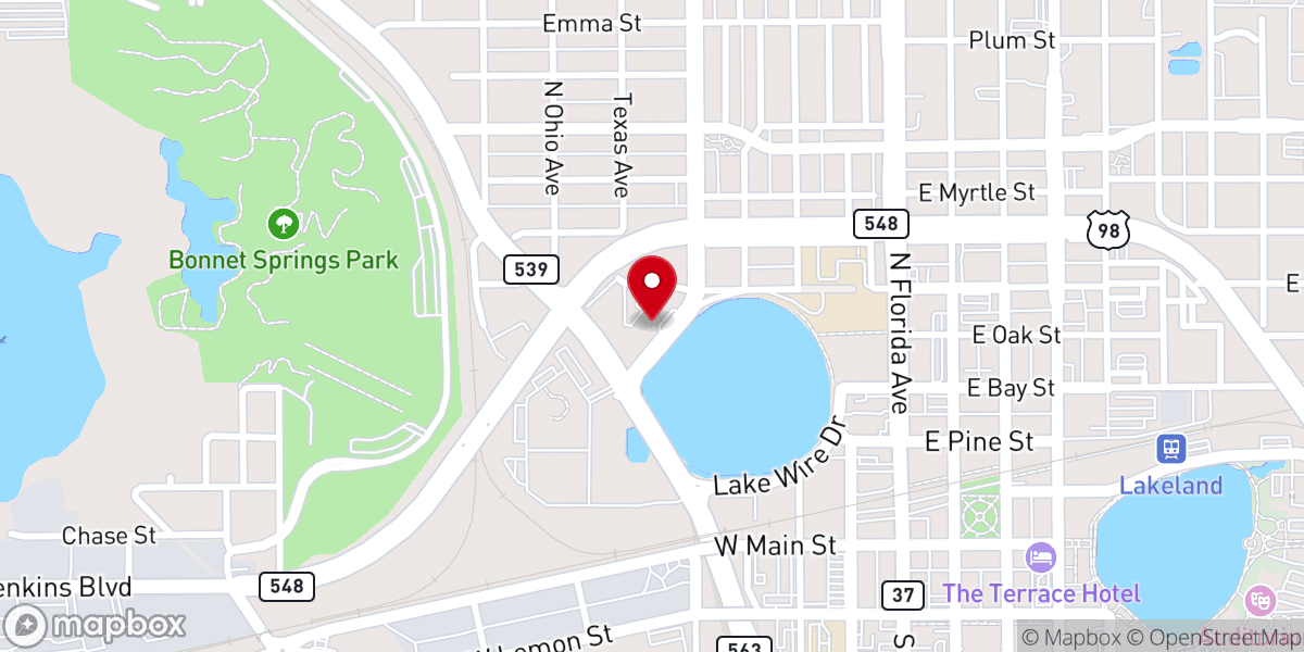 Map showing location of Florida Methodist Foundation Inc