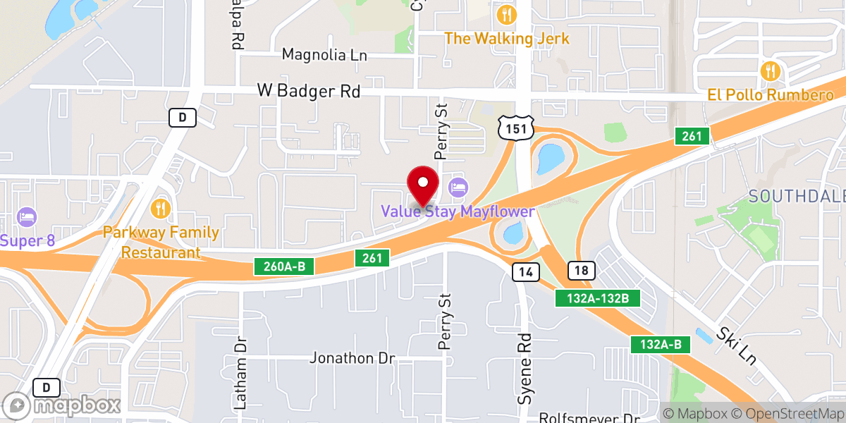 Map showing location of The Vine Church