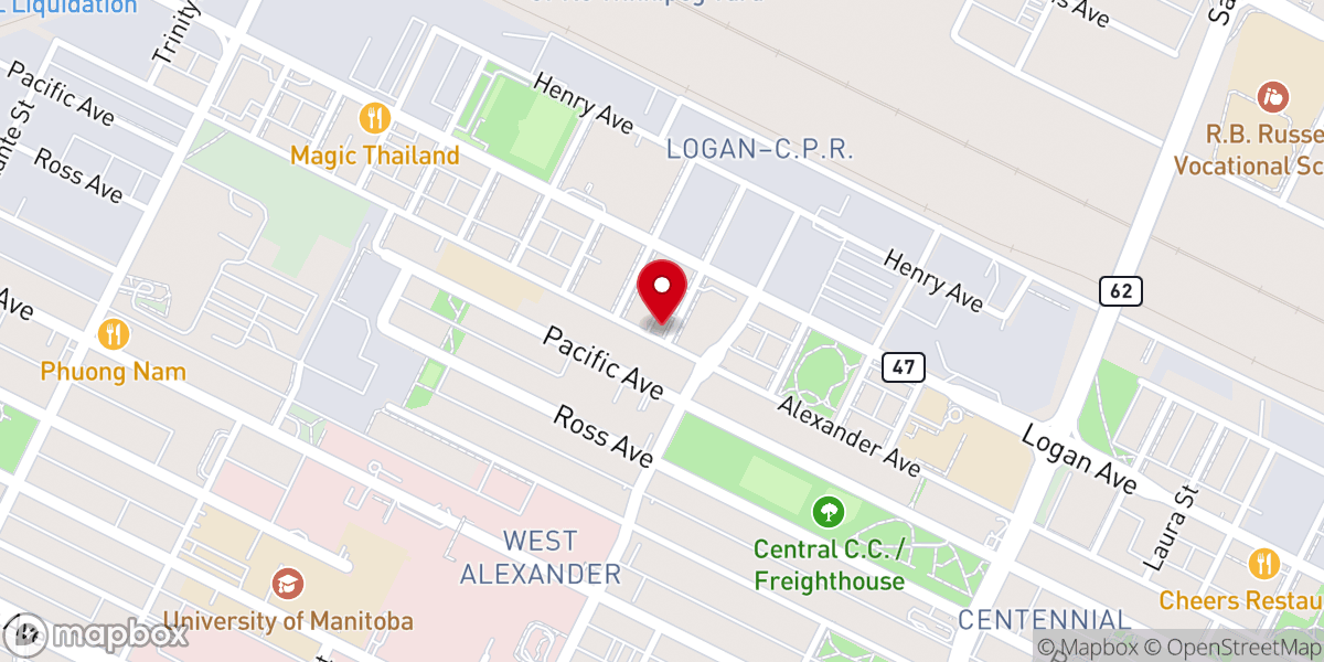 Map showing location of Salem Community Bible Church