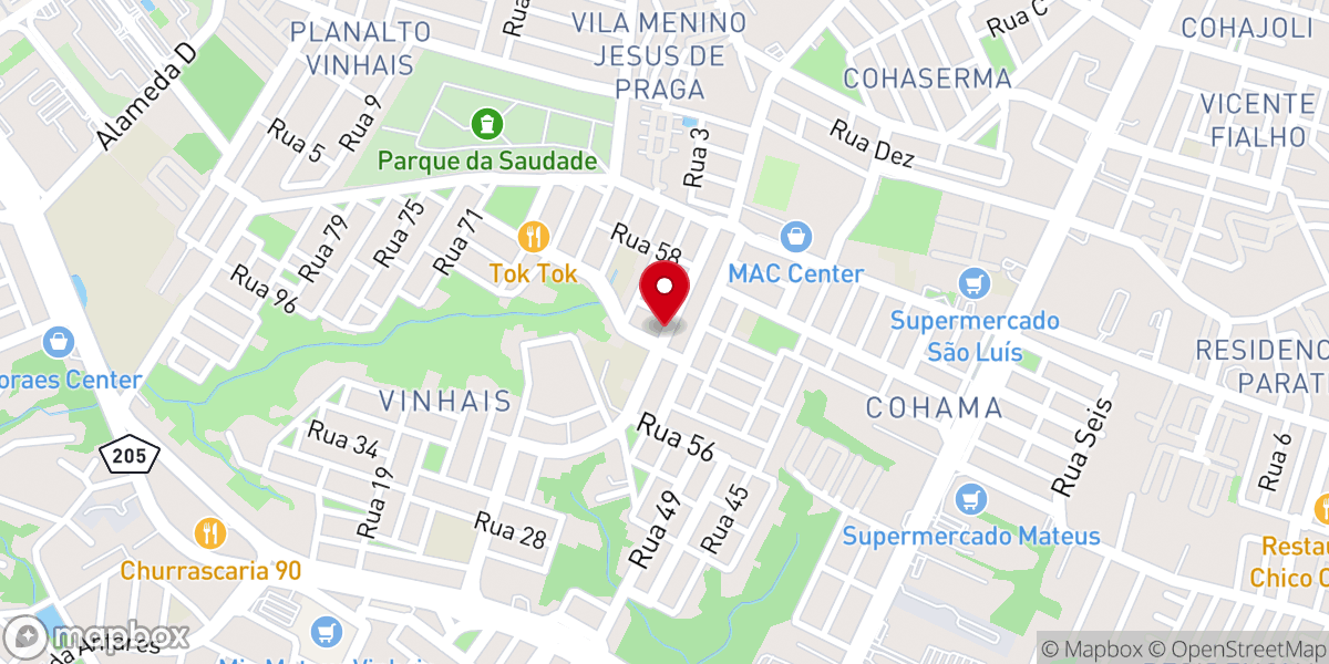Map showing location of Assembleia de Deus Comadesma em São Luís