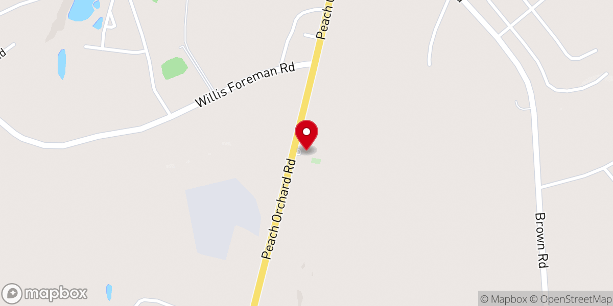 Map showing location of Johnsons Grove Church