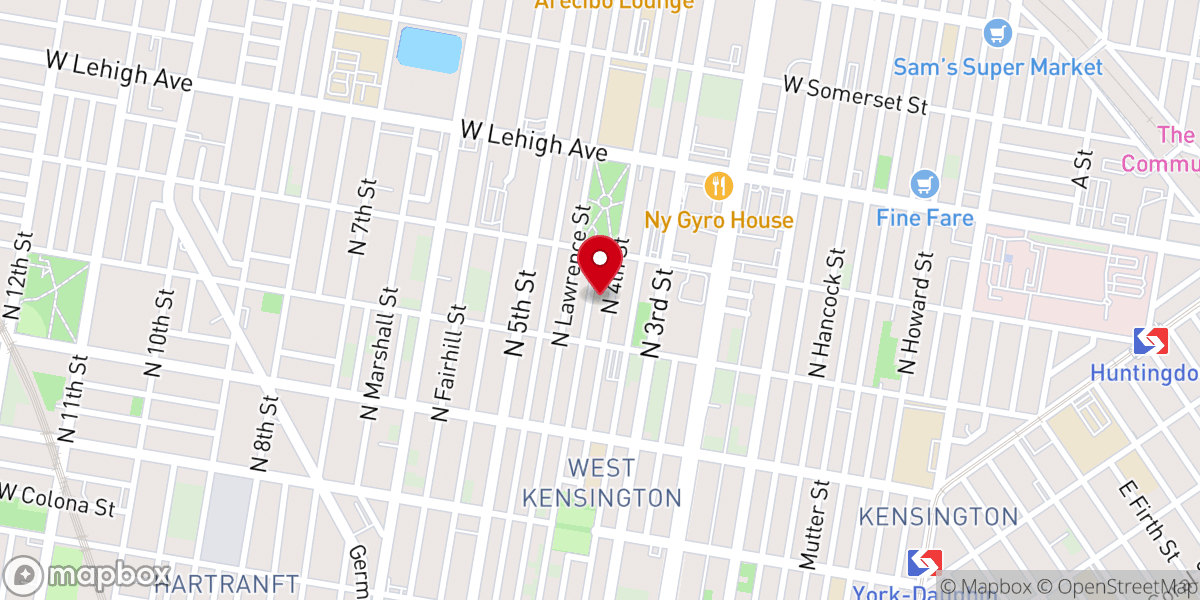 Map showing location of True Light Pentecostal Church