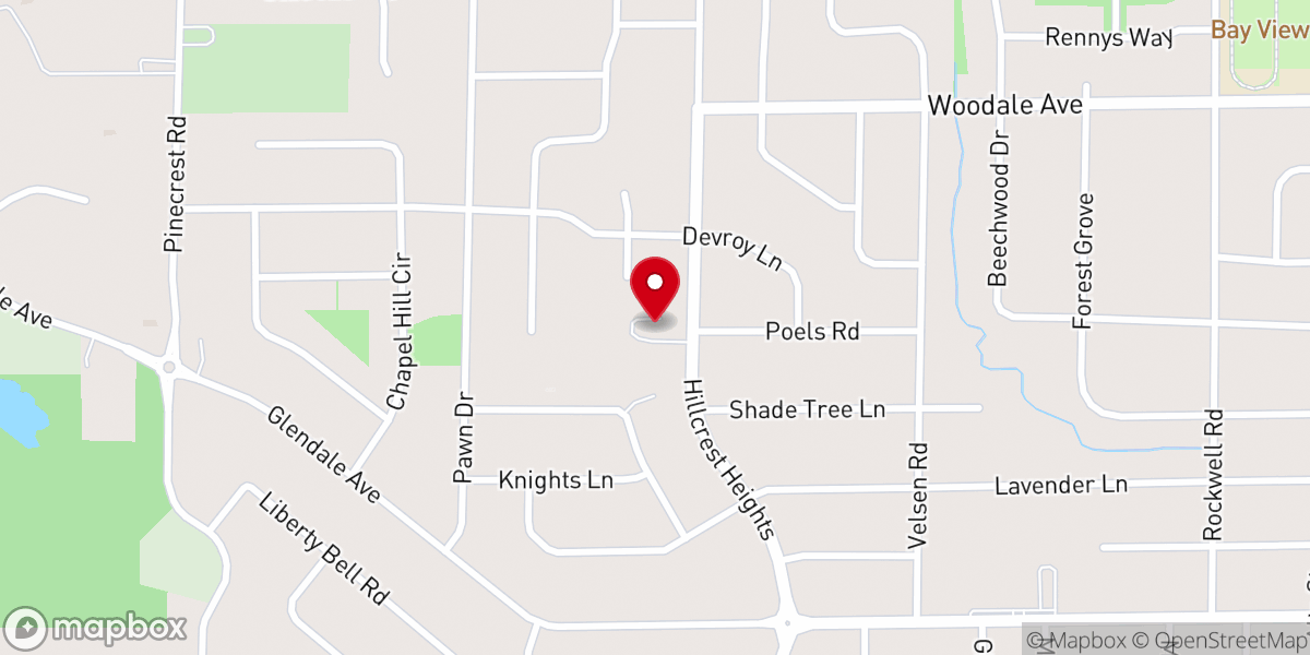 Map showing location of Hope Community Church of the Nazarene