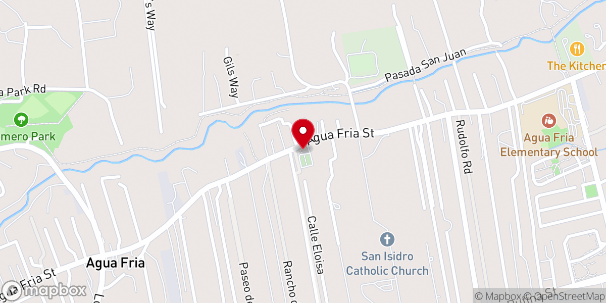 Map showing location of Historic San Isidro Catholic Church