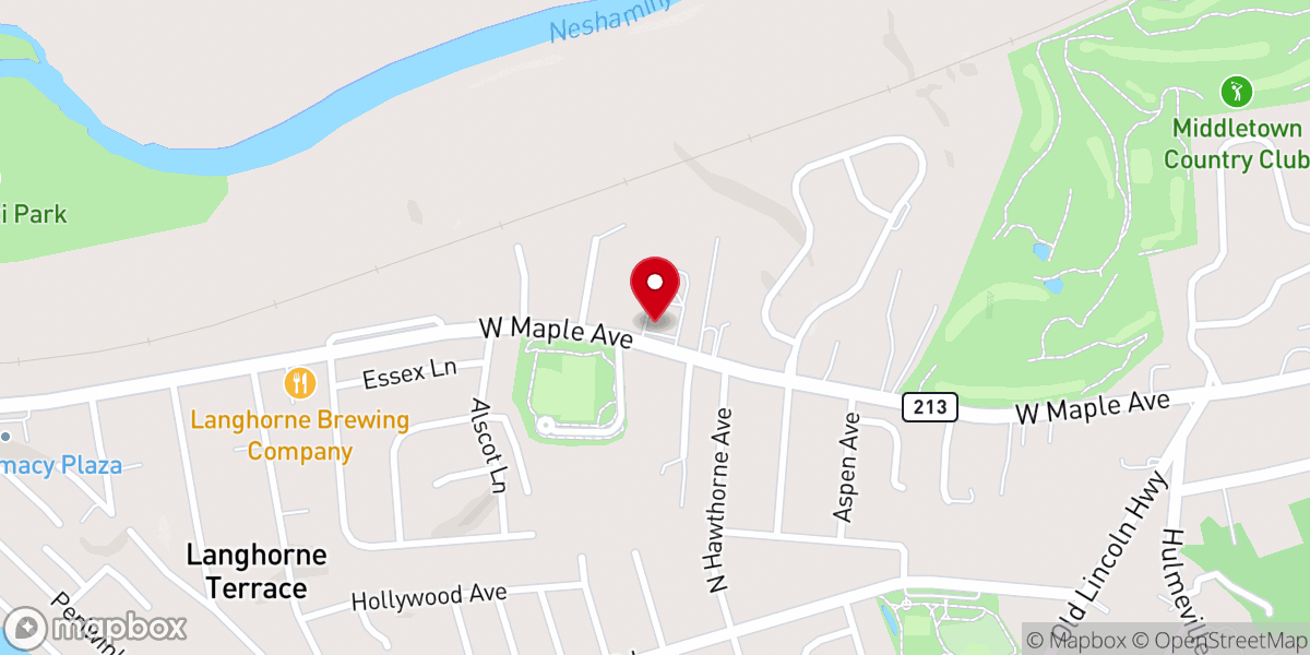 Map showing location of Bucks County Community Church