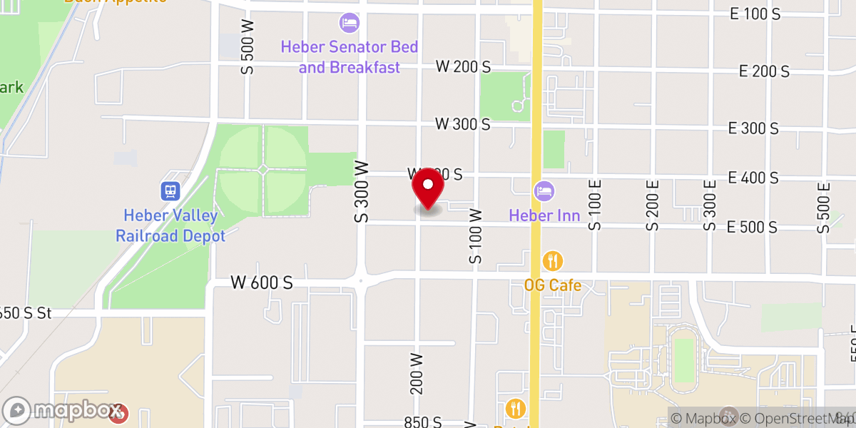 Map showing location of FamilySearch center