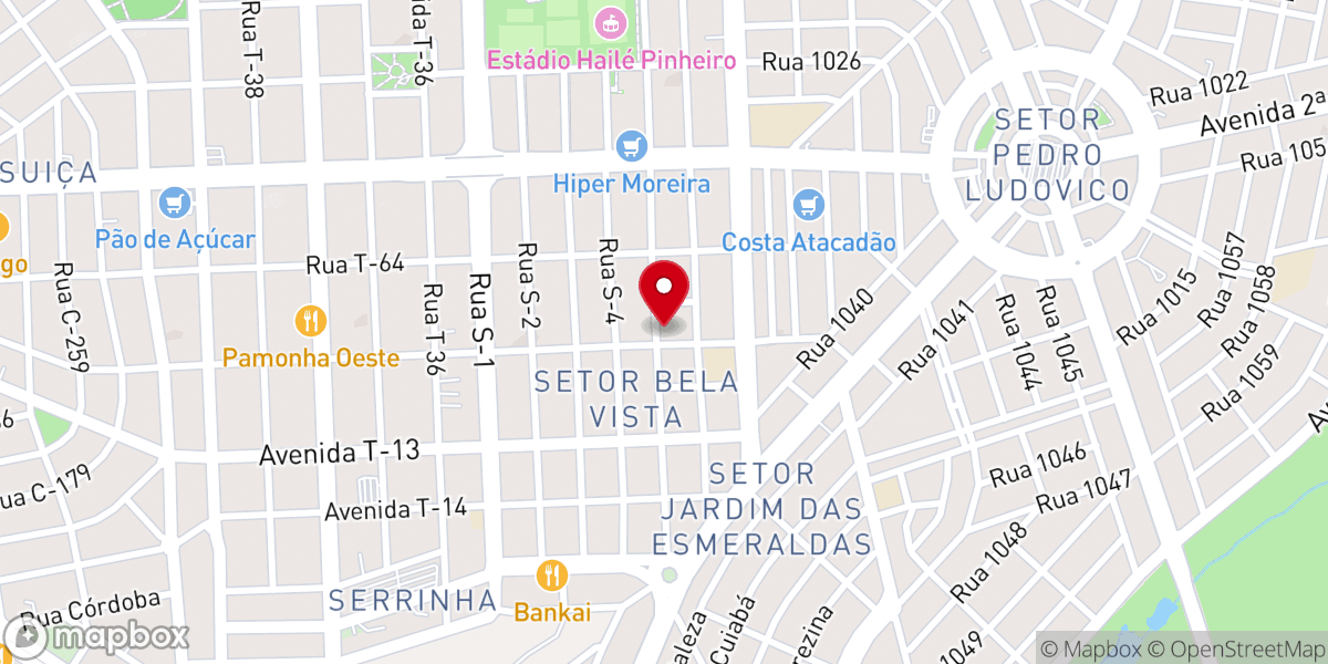 Map showing location of Igreja Dínamus Goiânia