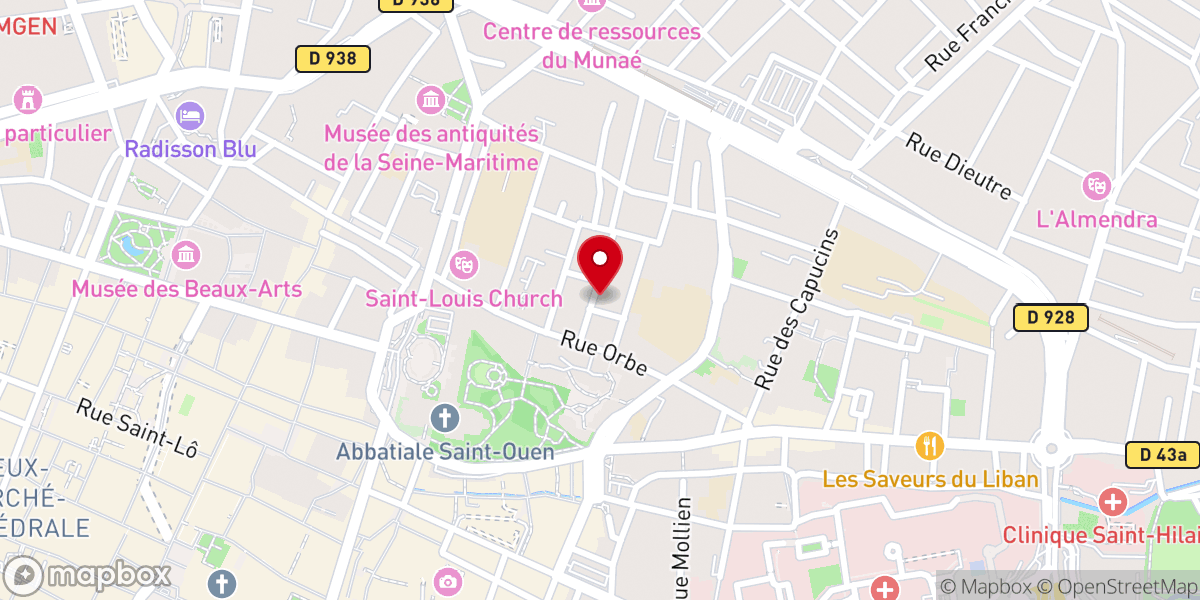 Map showing location of Église Saint-Nicaise