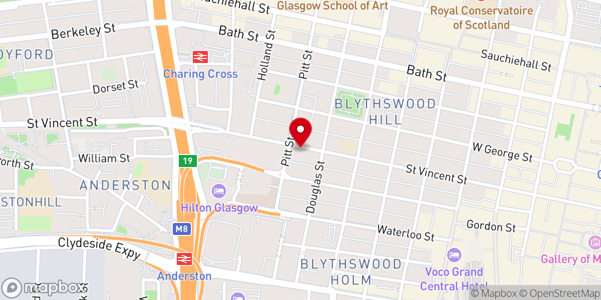 Map showing location of Former United Presbyterian Church