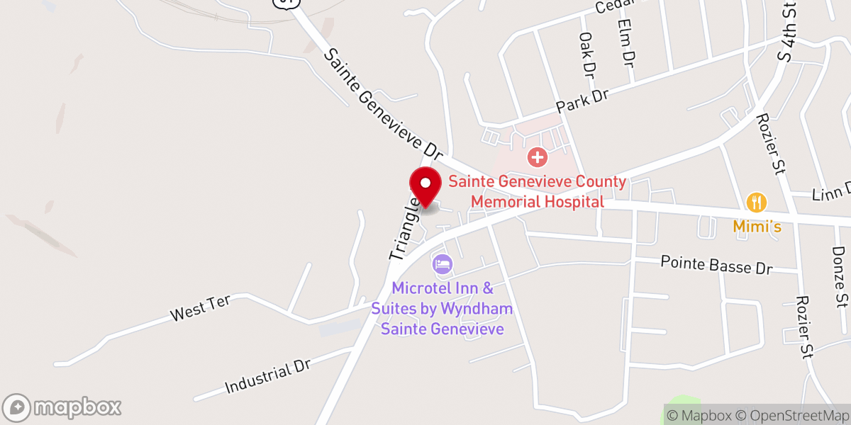 Map showing location of Hope Church
