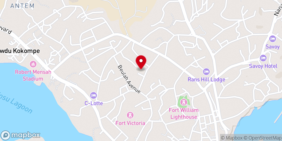 Map showing location of Maranatha Assemblies of God Church