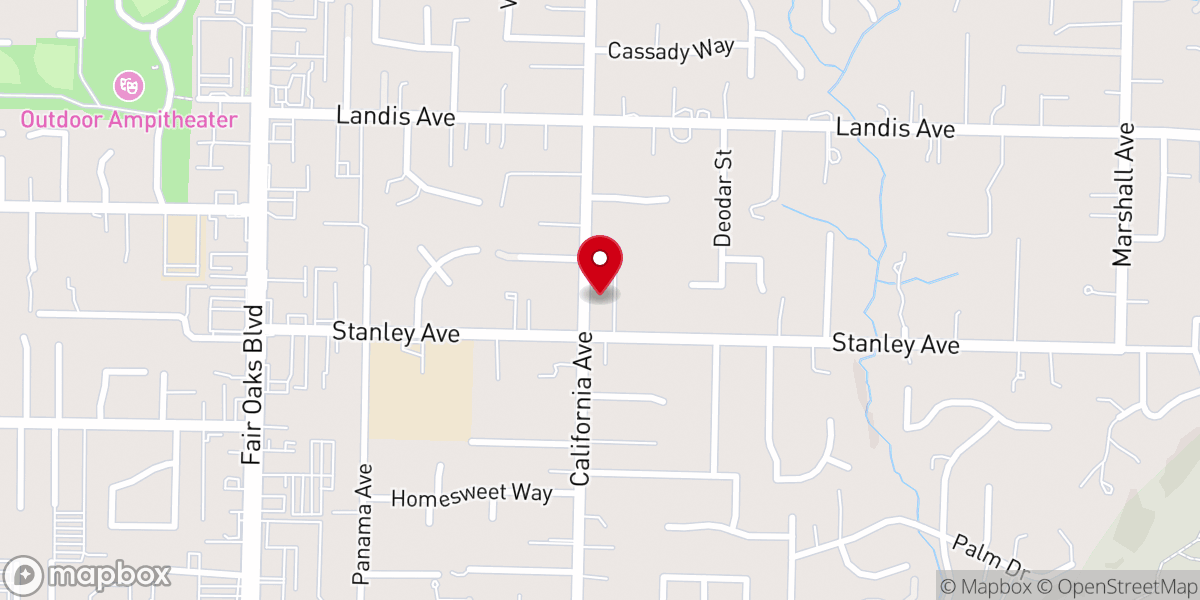 Map showing location of Carmichael Baptist Church