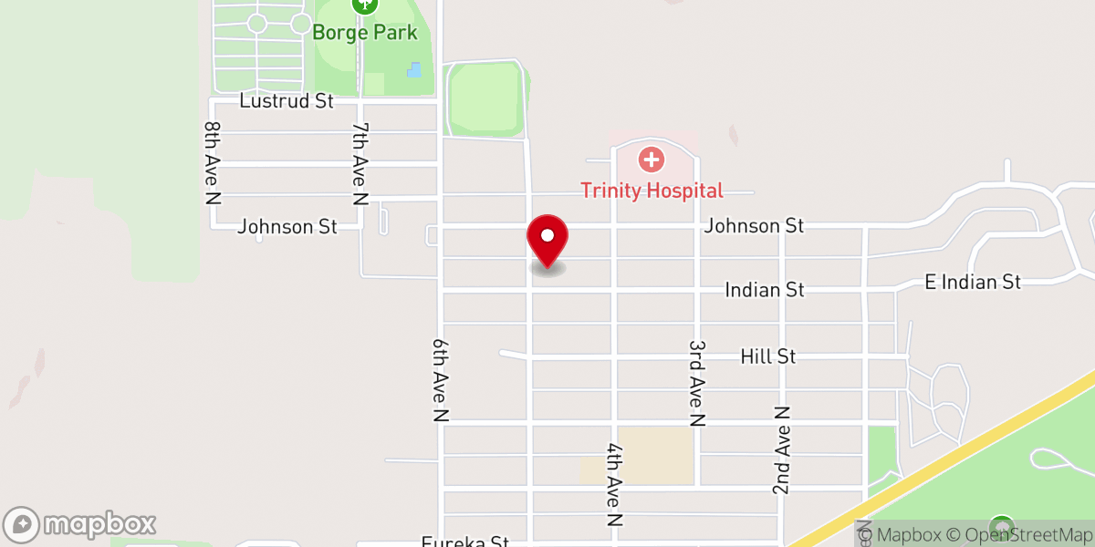 Map showing location of Community Bible Church