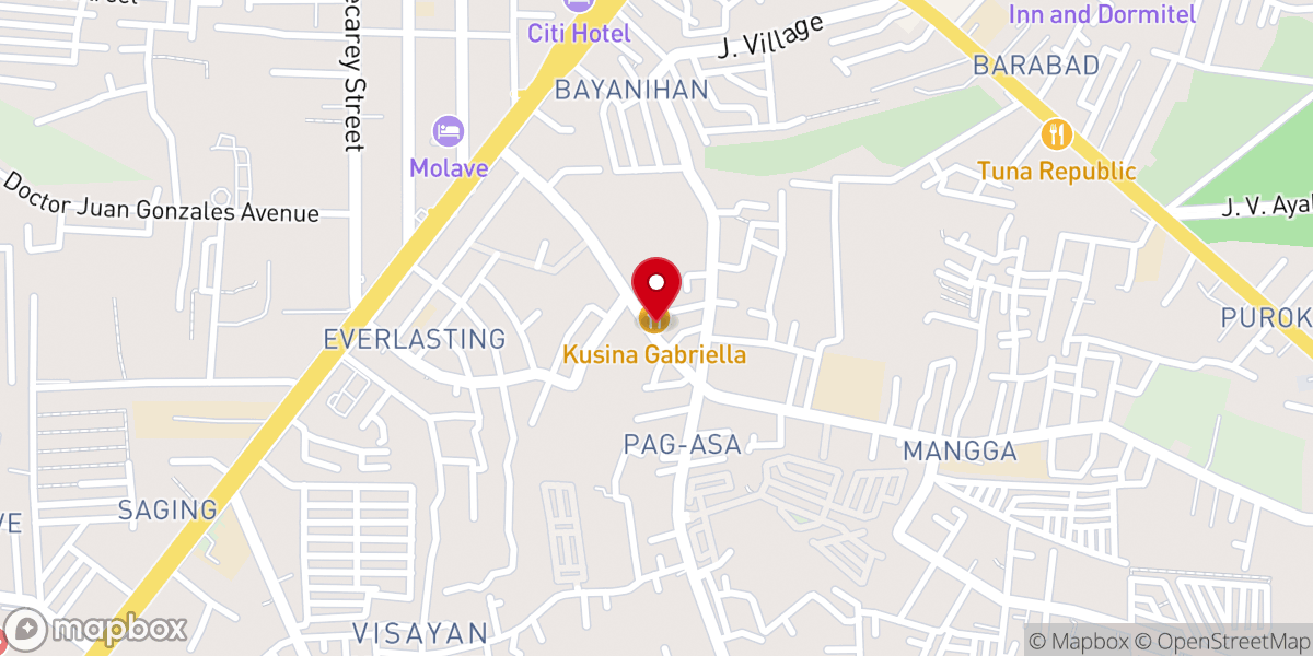 Map showing location of Tagum City Christian Baptist Church (TCCBC)
