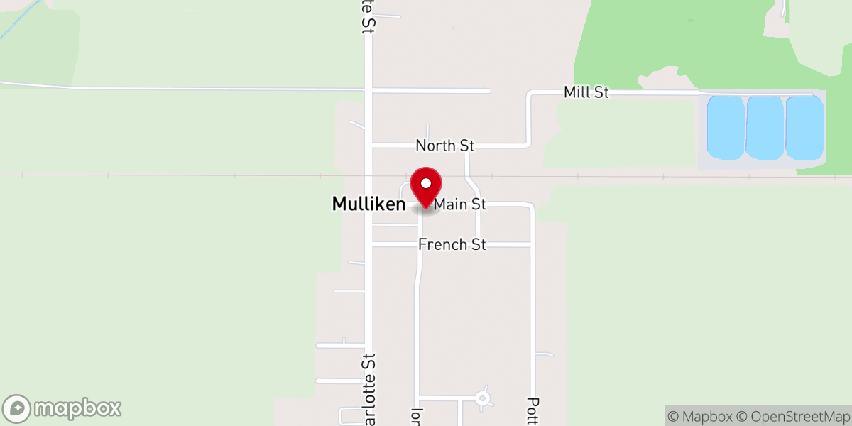 Map showing location of Mulliken Masonic Temple