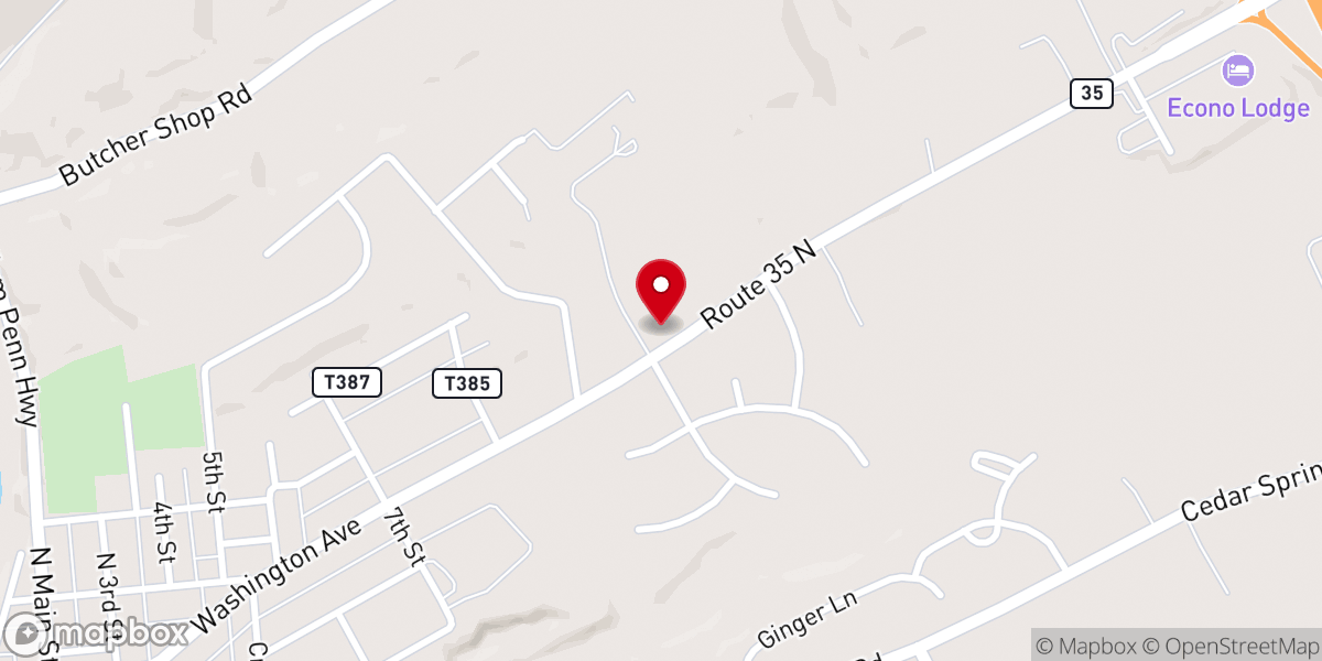 Map showing location of Mifflintown Seventh-day Adventist Church