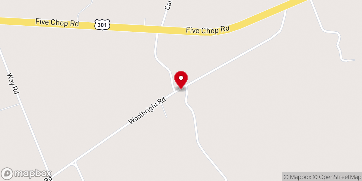 Map showing location of Felderville AME Church