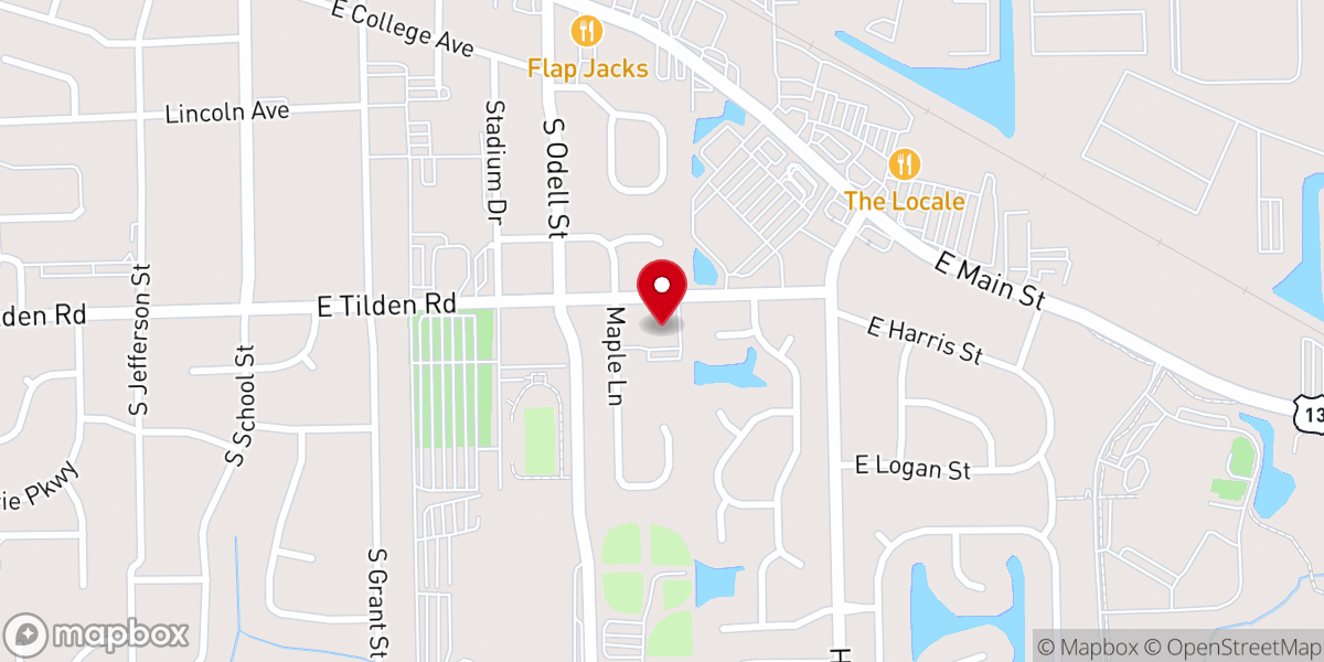Map showing location of Christ Evangelical Lutheran Church