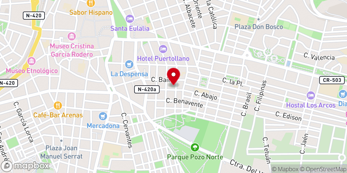 Map showing location of Peletería.