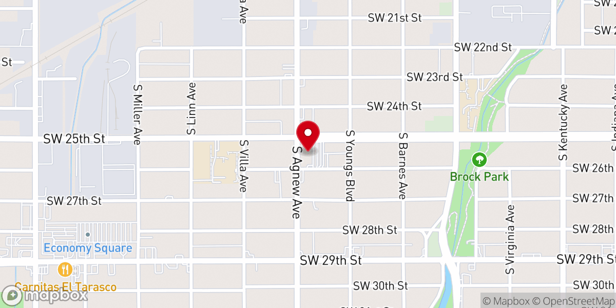 Map showing location of Nueva Esperanza New Hope Apostolic Assembly