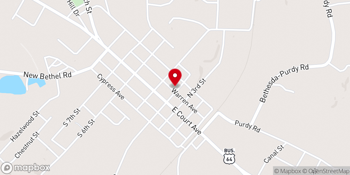 Map showing location of 4th Street Church of Christ