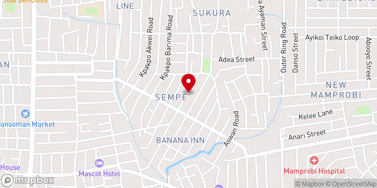 Map showing location of Global Evangelical Church Redemption Chapel Mamprobi
