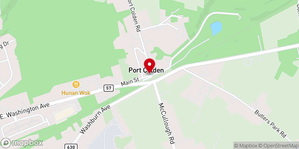 Map showing location of Port Colden Manor