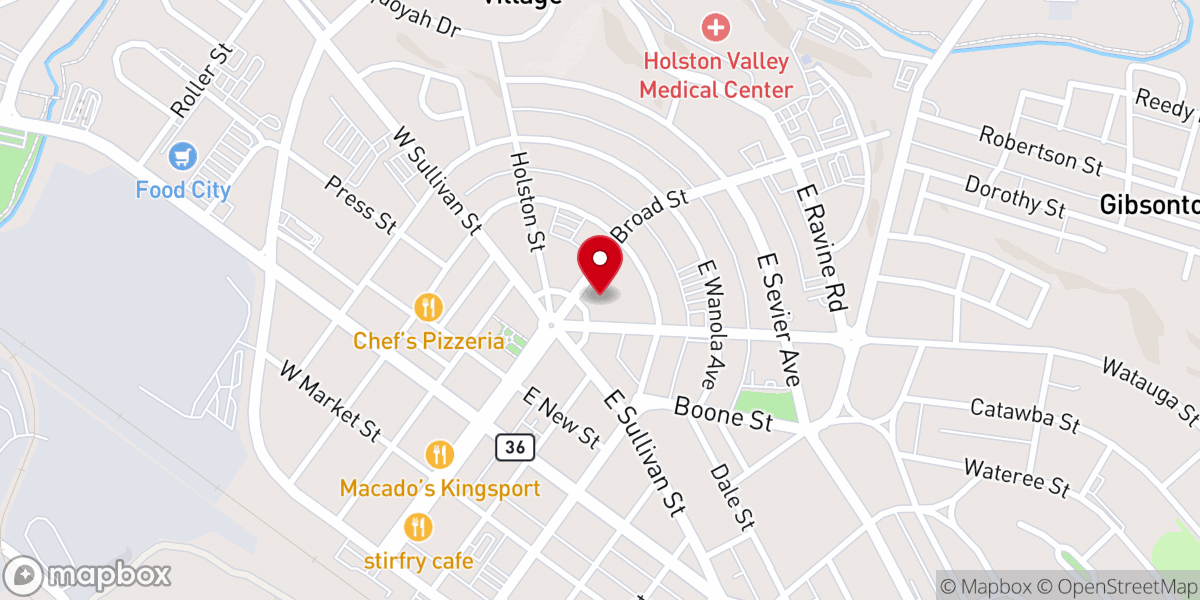 Map showing location of First Broad Street United Methodist Church