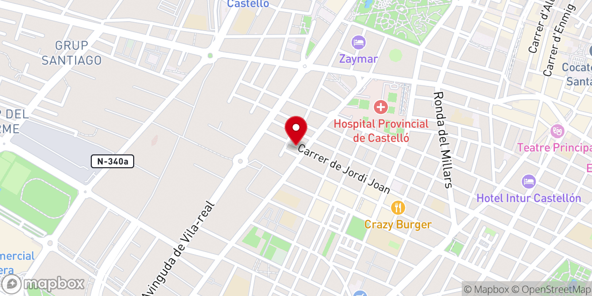 Map showing location of Iglesia evangélica