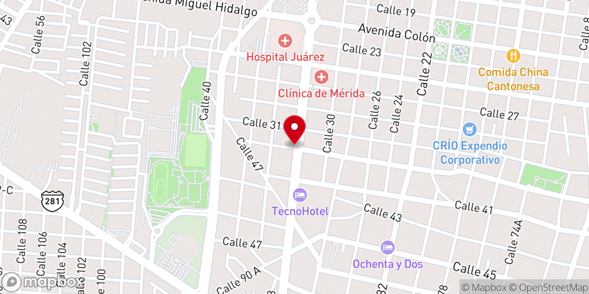 Map showing location of Rectoría Nuestra Señora del Sagrado Corazón