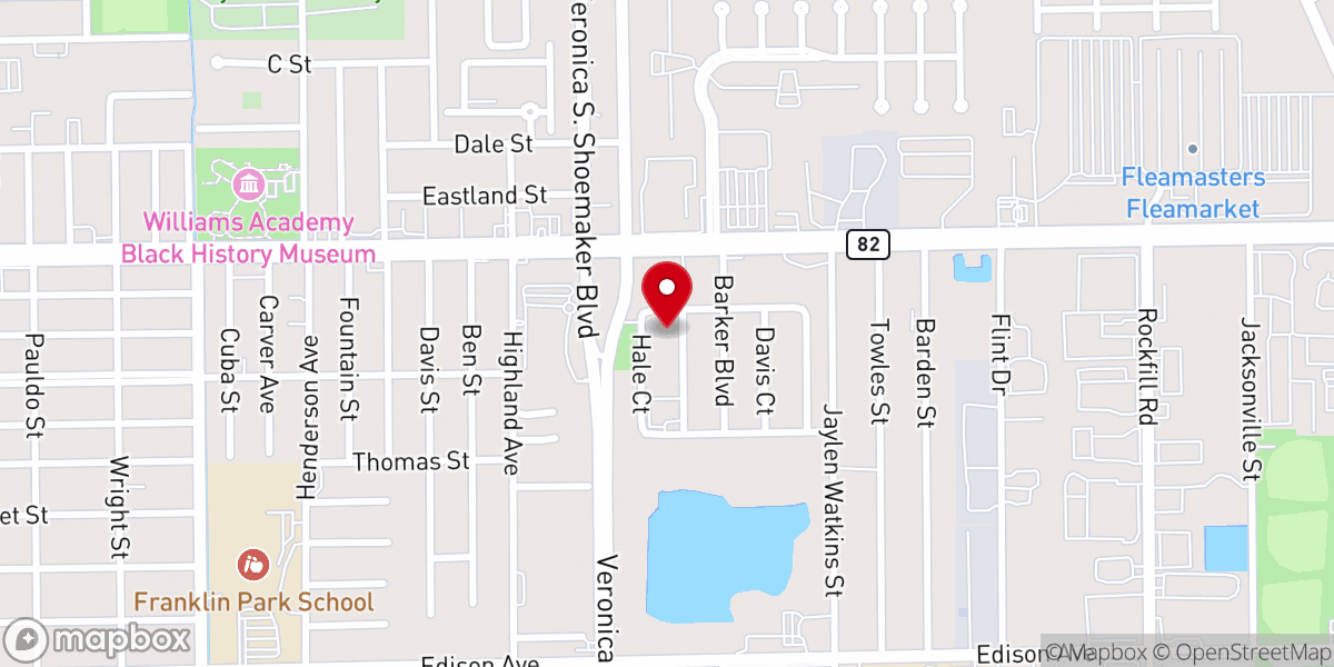 Map showing location of House of Prayer Apostolic Faith Church, Inc.