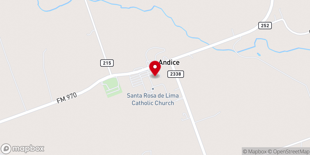 Map showing location of Santa Rosa de Lima Catholic Church