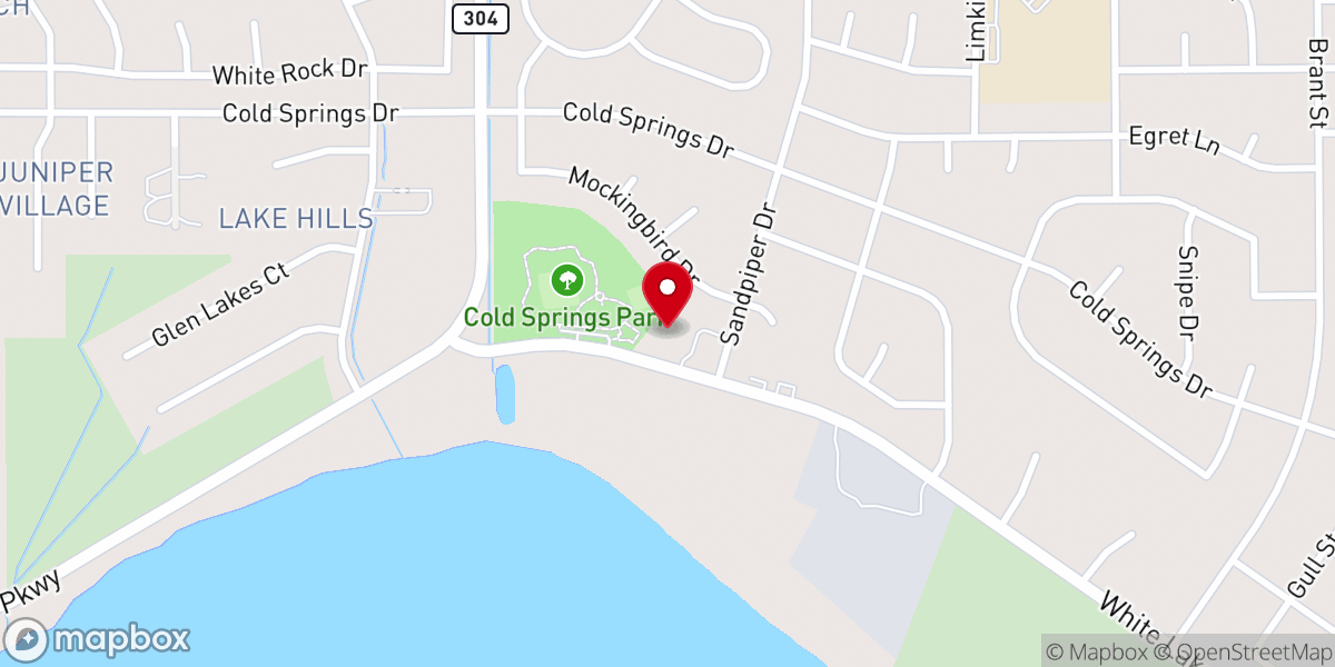 Map showing location of Cold Springs Valley Church