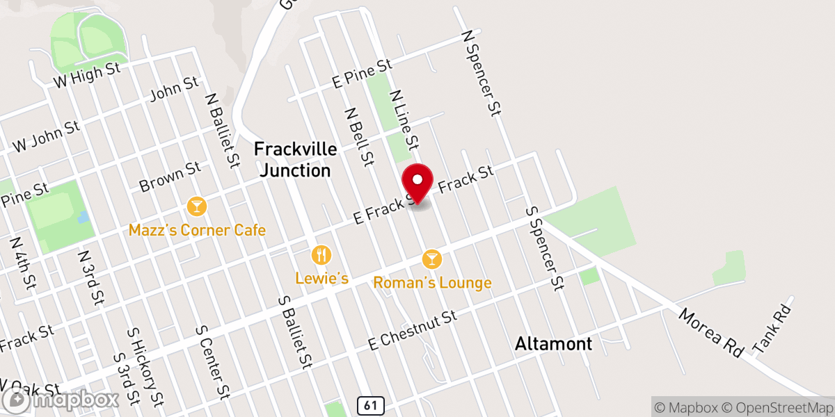 Map showing location of St Joseph's Rectory