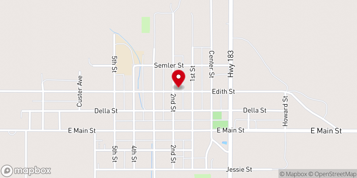 Map showing location of Assumption Catholic Church Hall