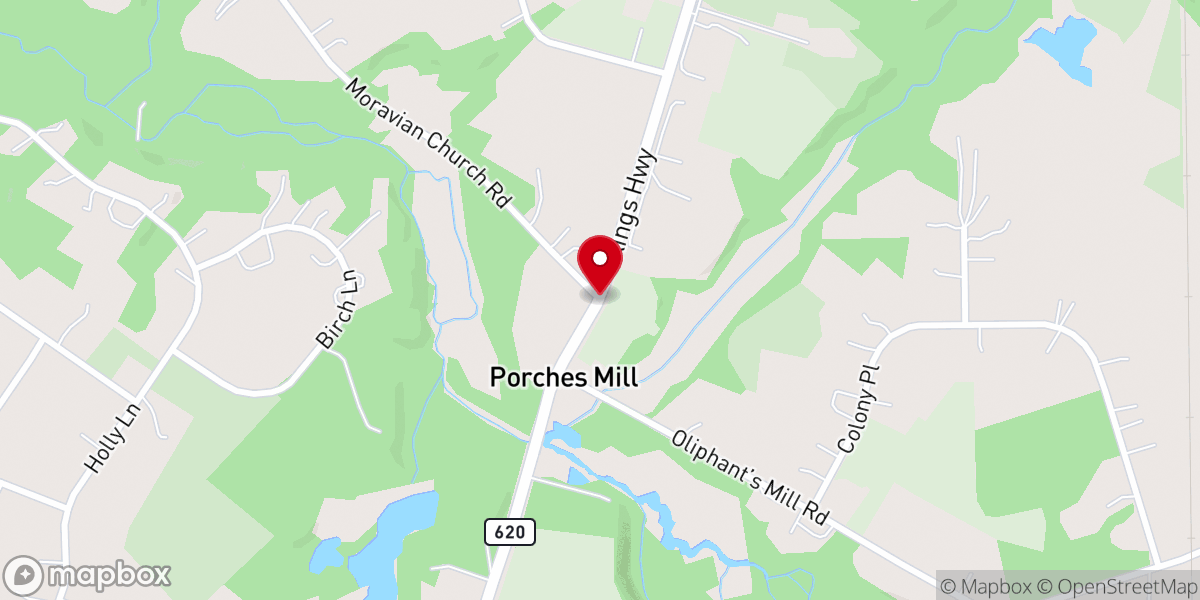 Map showing location of Moravian Church At Oldman's Creek